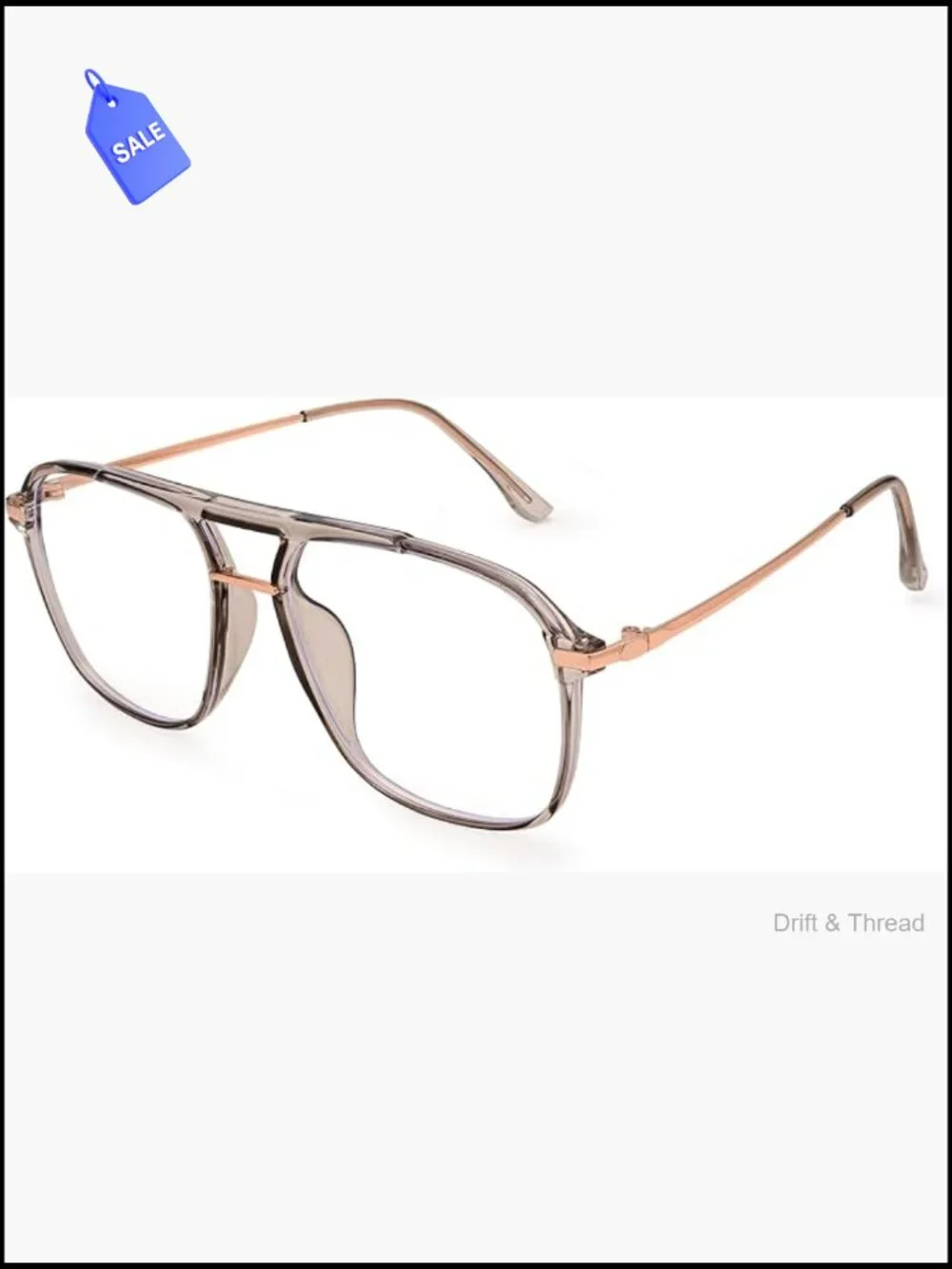 Oversized Aviator Blue Light Blocking Glasses for Women Men TR90 Frame Anti Eye